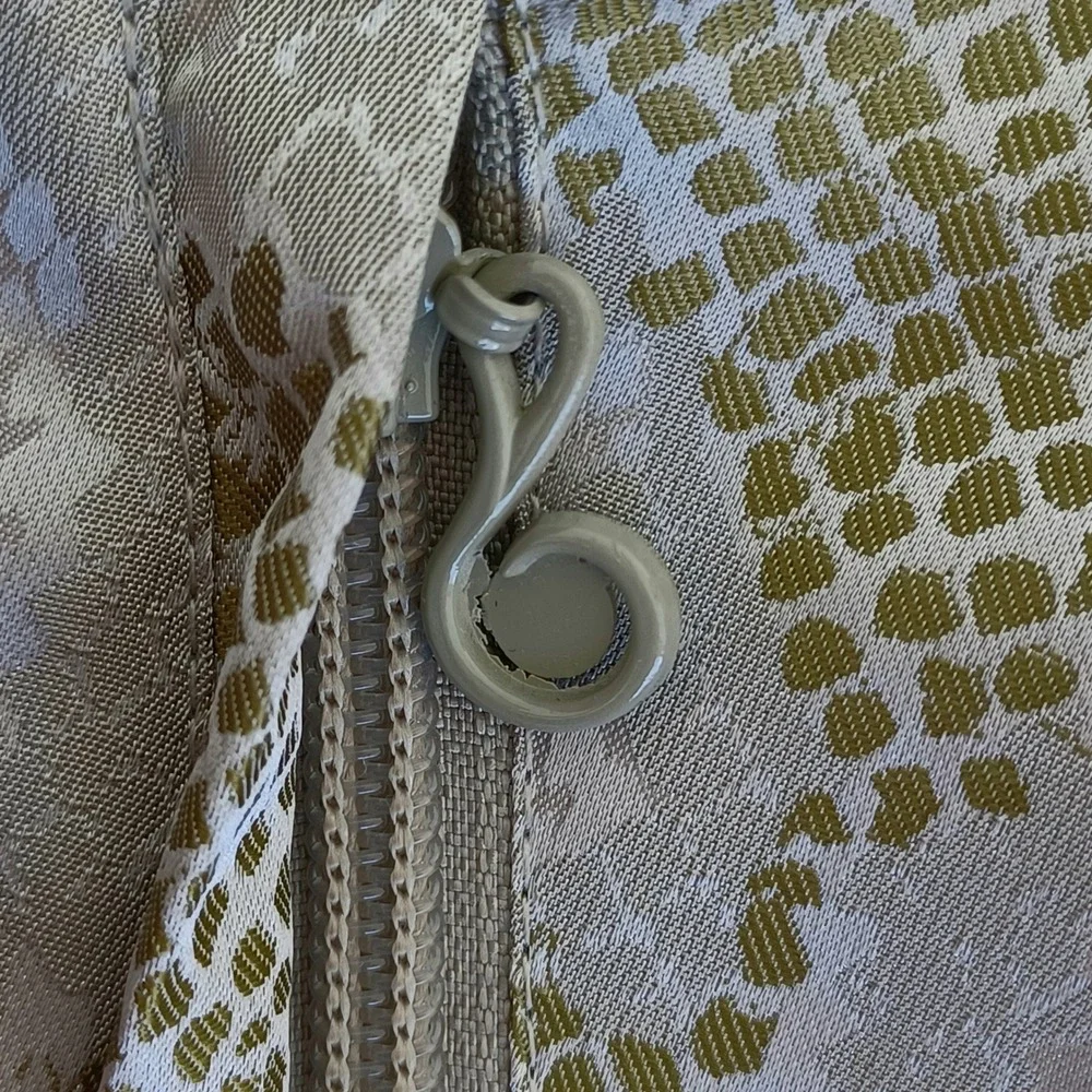 Samuel Dong Womens Sage Green Snakeskin Jacquard‎ Portrait Collar Jacket Size L